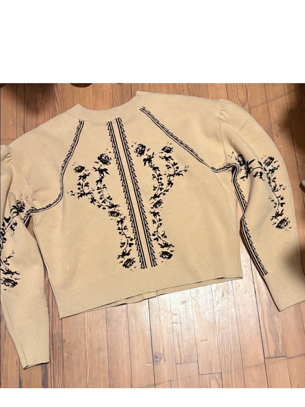 By Anthropologie Sculpted Puff Sleeve Cardigan size M brand new with tags. - Picture 2 of 9